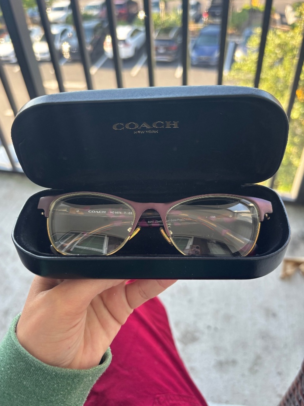 COACH Satin Purple & Gold Frames - Picture 1 of 5